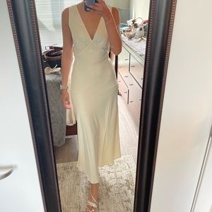 Peppermayo Loren Midi Dress, Ivory, size US 2. Only worn once, like new!